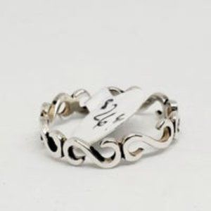Real .925 Sterling Silver Curvy Ring